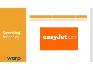 Something’s
happening
 