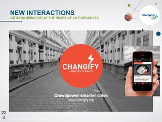 © 2015 Silver Spring Networks. All rights reserved.223
22
3
NEW INTERACTIONS
CITIZENS BEING PUT AT THE HEART OF CITY INITIATIVES
 