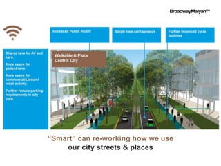 “Smart” can re-working how we use
our city streets & places
 