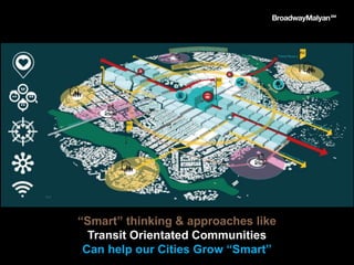 “Smart” thinking & approaches like
Transit Orientated Communities
Can help our Cities Grow “Smart”
 