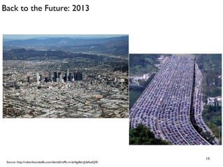 19
Source: http://robertluisrabello.com/denial/traffic-in-la/#gallery[default]/0/
Source: wikipedia
Back to the Future: 2013
 