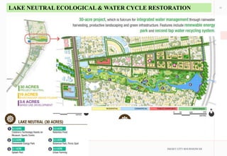 TOWN PLANNING SMART CITY BHUBNESWAR
11
LAKE NEUTRAL ECOLOGICAL & WATER CYCLE RESTORATION
 