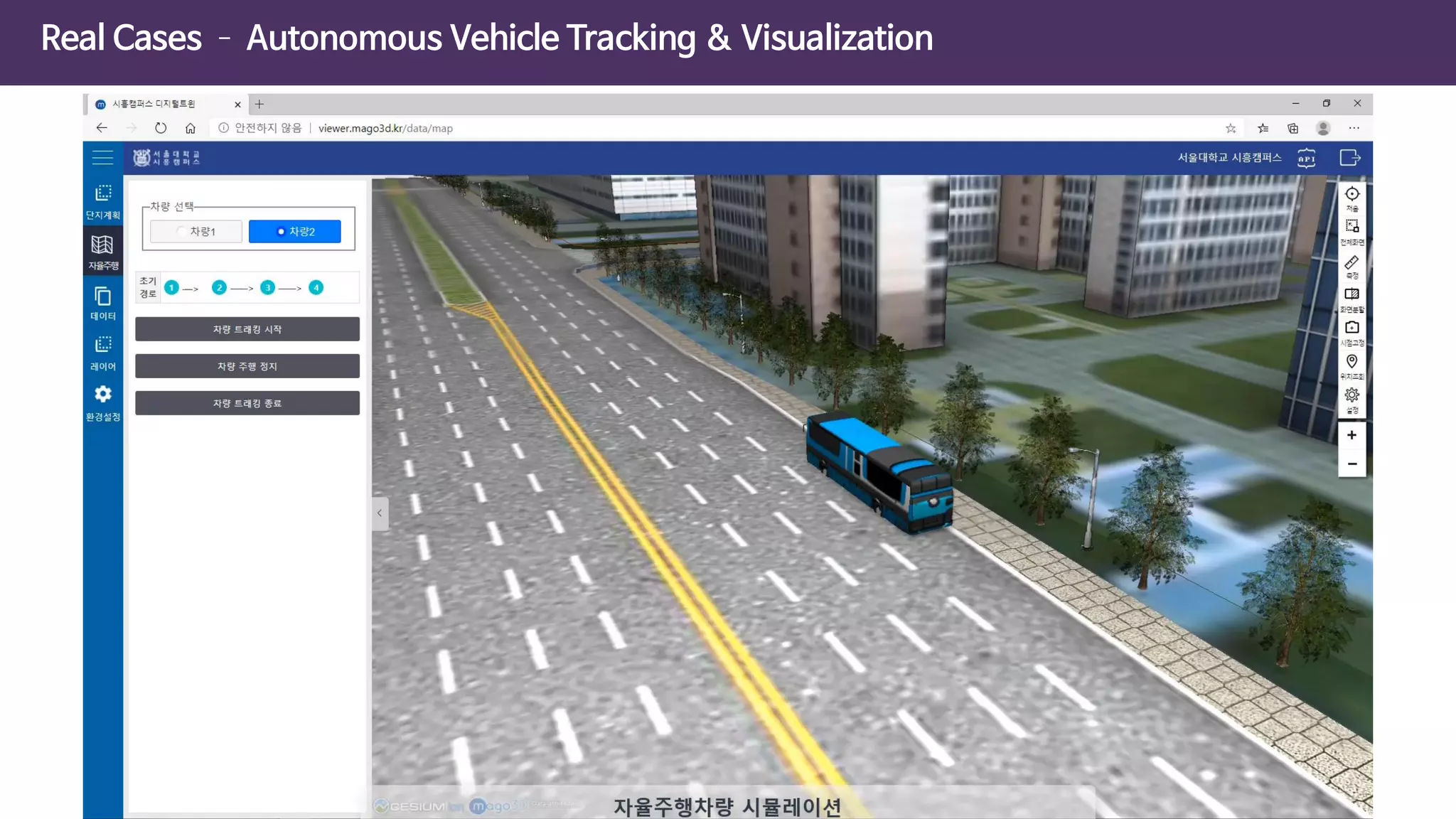 Real Cases – Autonomous Vehicle Tracking & Visualization
 
