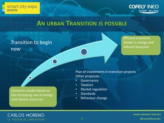 19
AN URBAN TRANSITION IS POSSIBLE
Transition to begin
now
Efficient economic
model in energy and
natural resources
Econom...