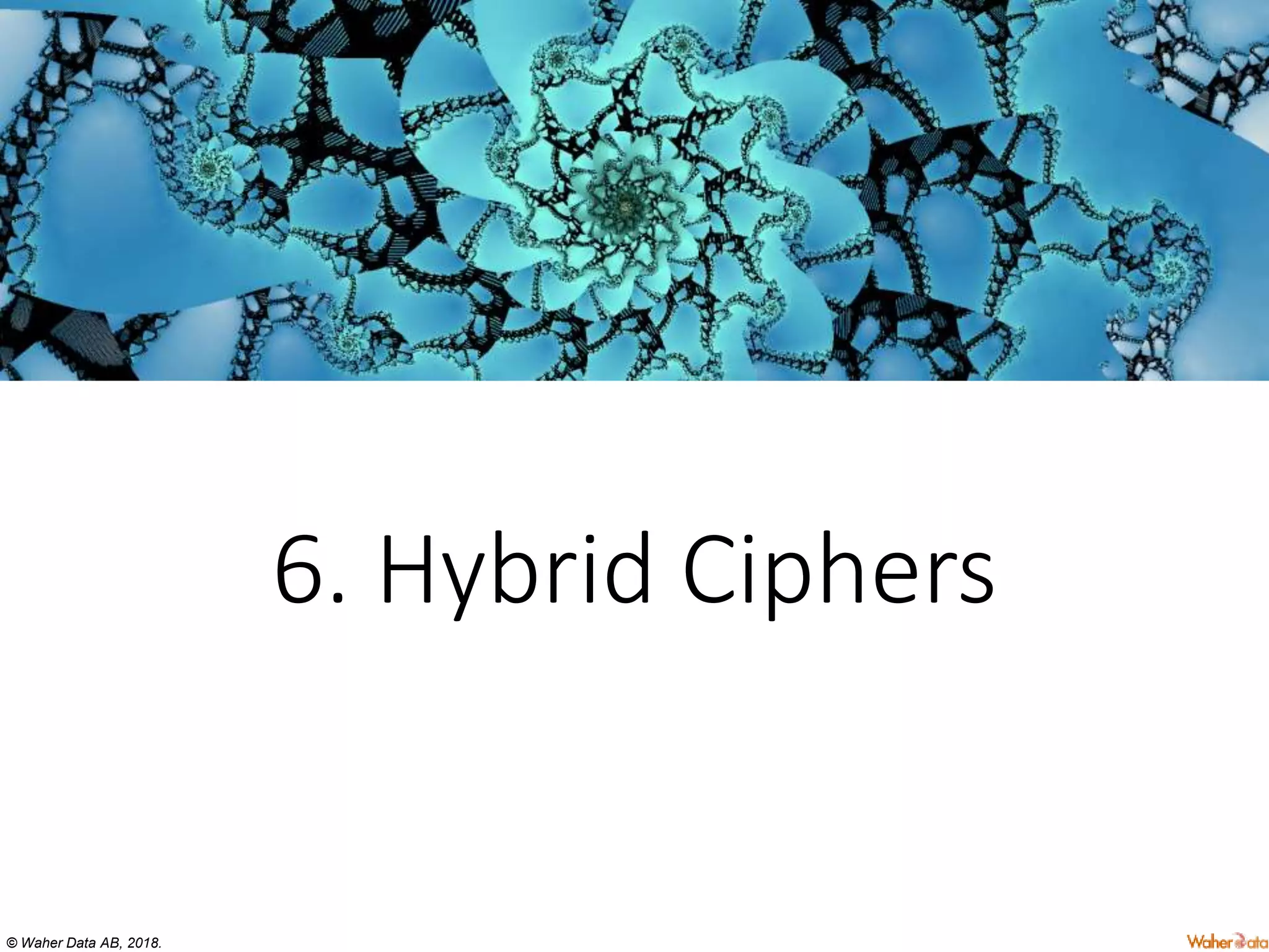 © Waher Data AB, 2018.
6. Hybrid Ciphers
 
