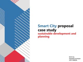 Smart City proposal case study of Bangalore city | PPTX