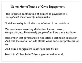 Smart city + smart citizens = civic intelligence ?? from Smart City ...