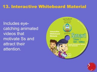13. Interactive Whiteboard Material

Includes eyecatching animated
videos that
motivate Ss and
attract their
attention.

 