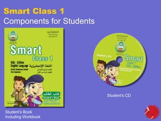 Smart Class 1
Components for Students

Student‟s CD

Student‟s Book
Including Workbook

 