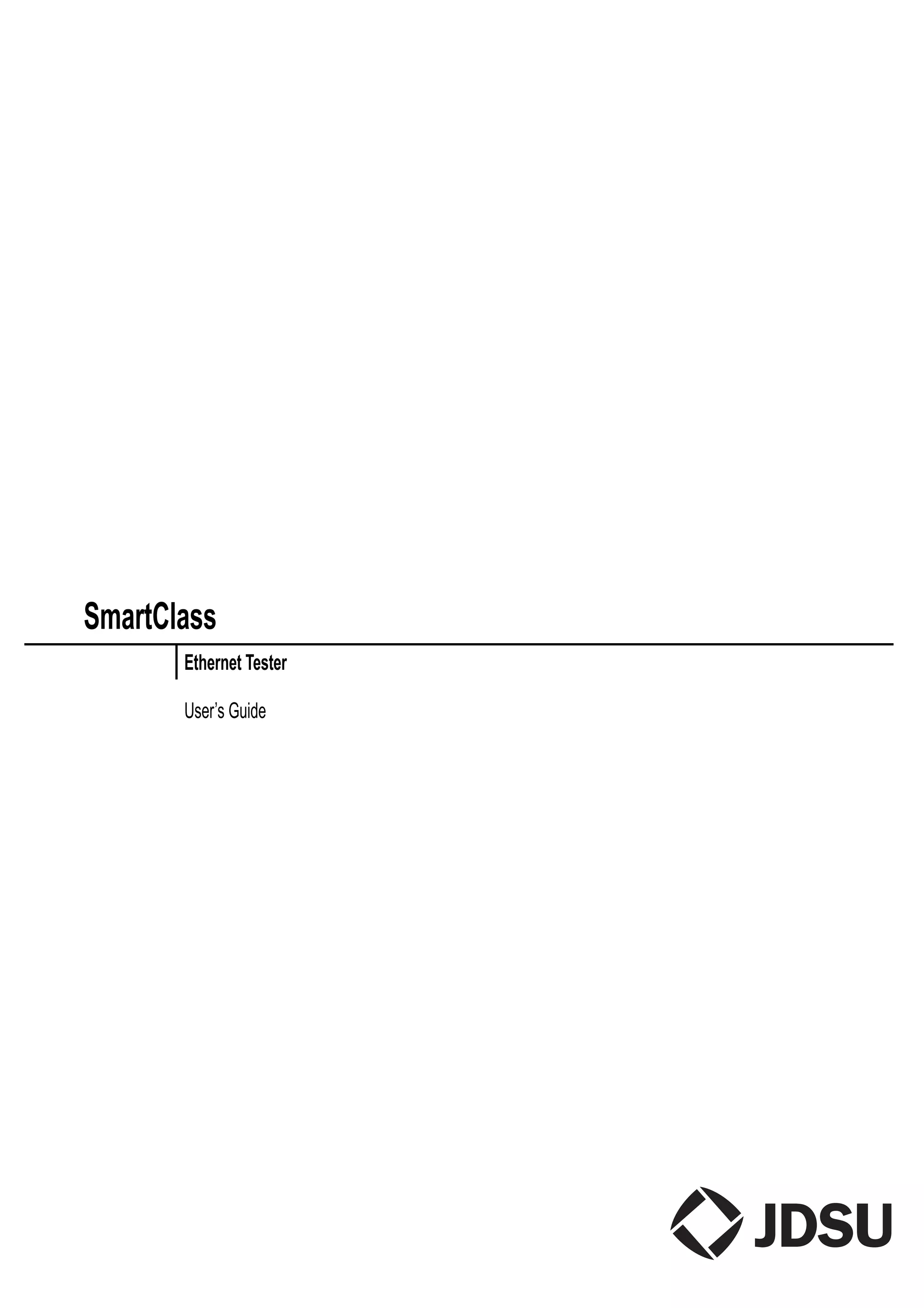 SmartClass
Ethernet Tester
User’s Guide
 