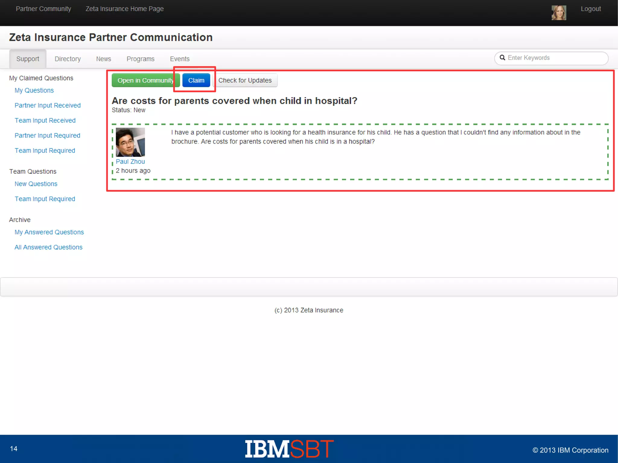 14

© 2013 IBM Corporation

 