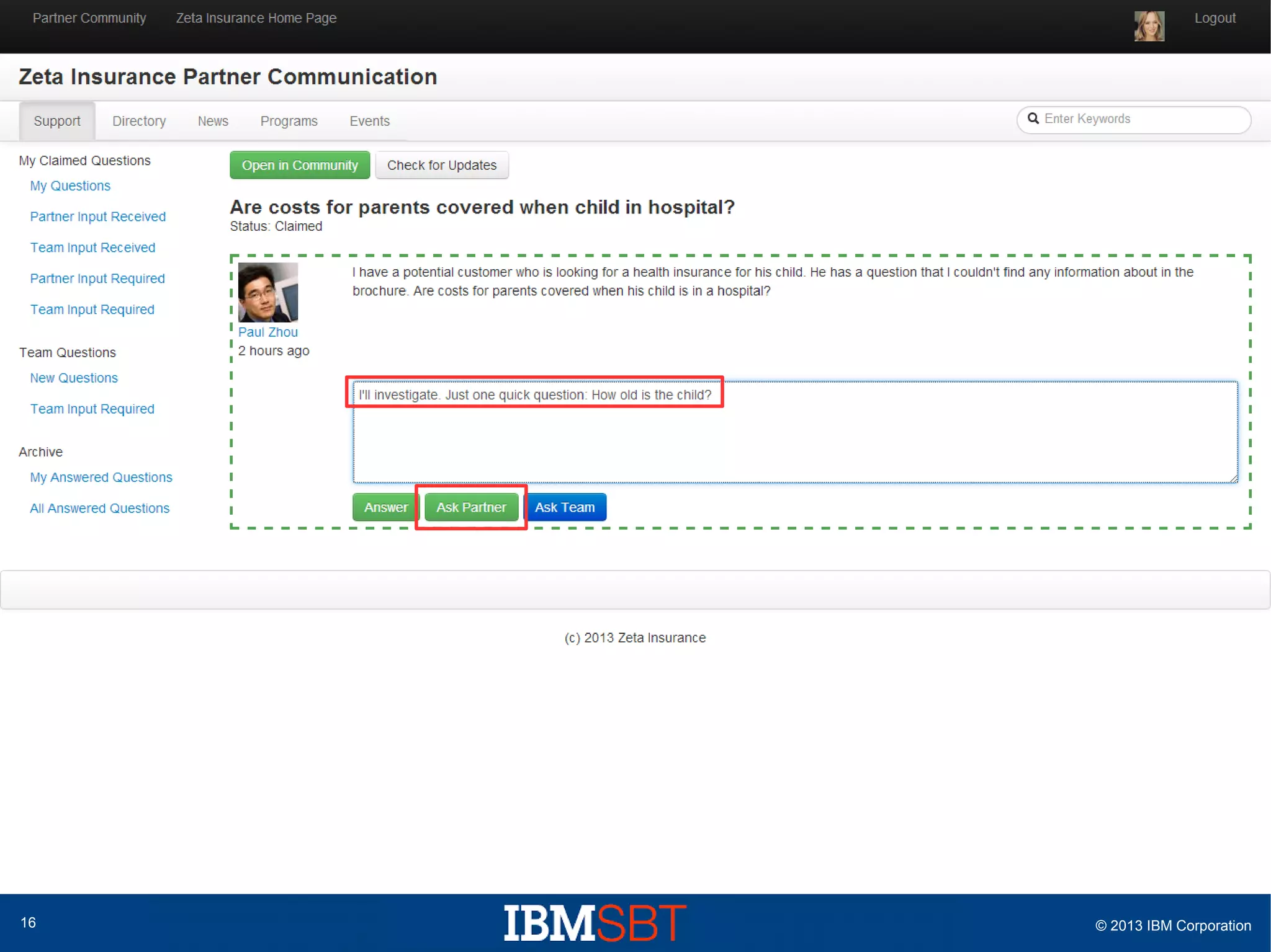 16

© 2013 IBM Corporation

 