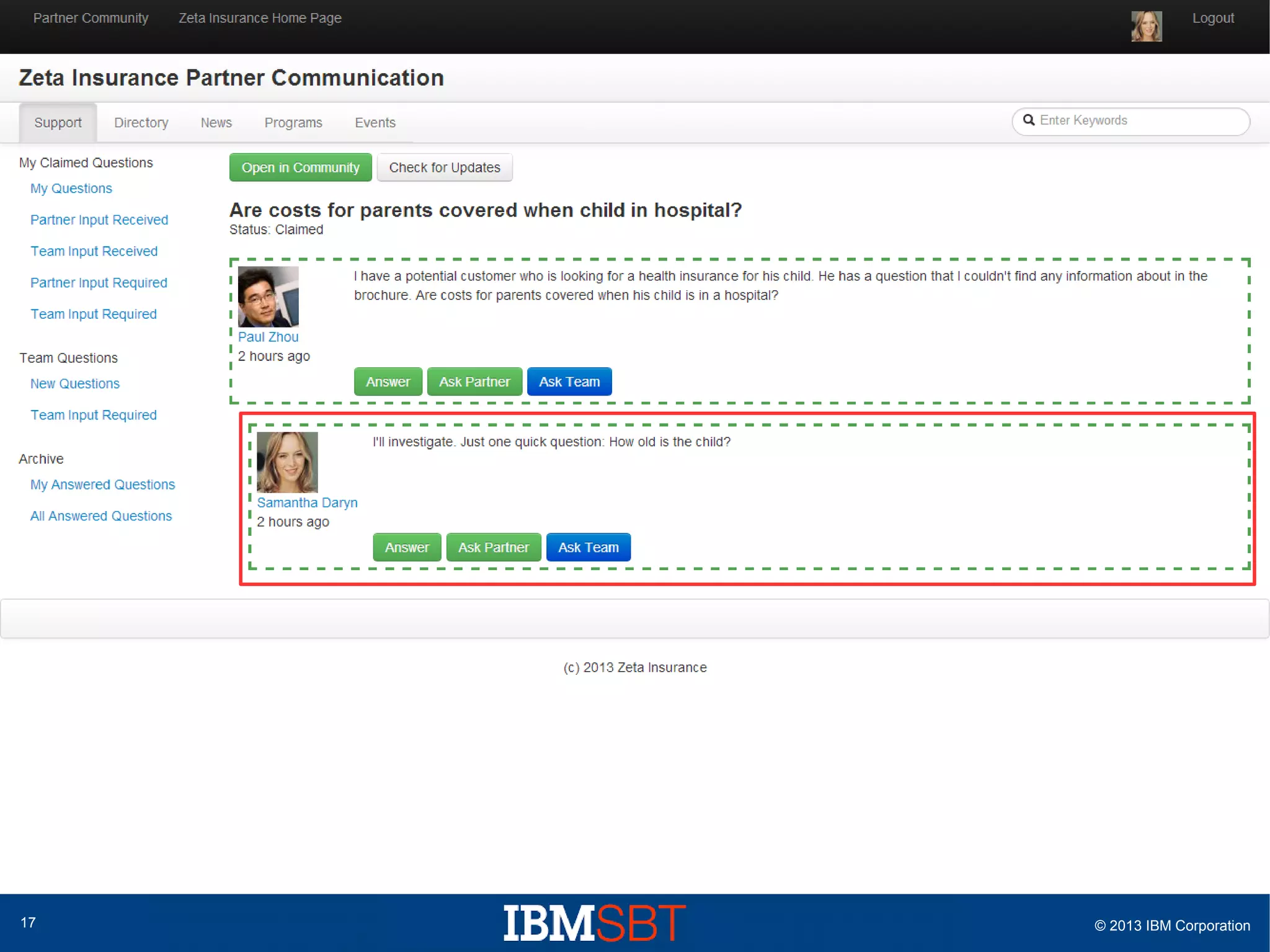 17

© 2013 IBM Corporation

 