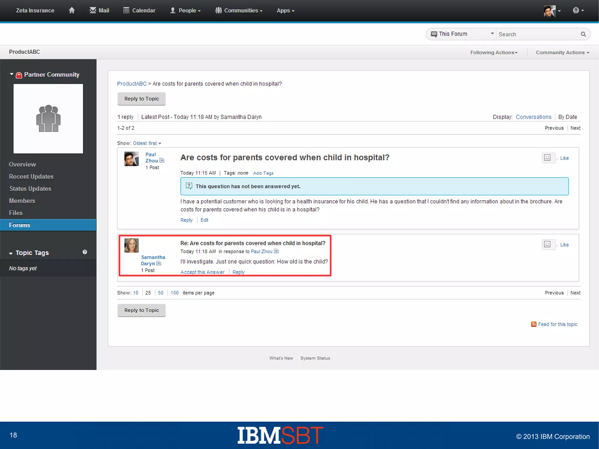 18

© 2013 IBM Corporation

 