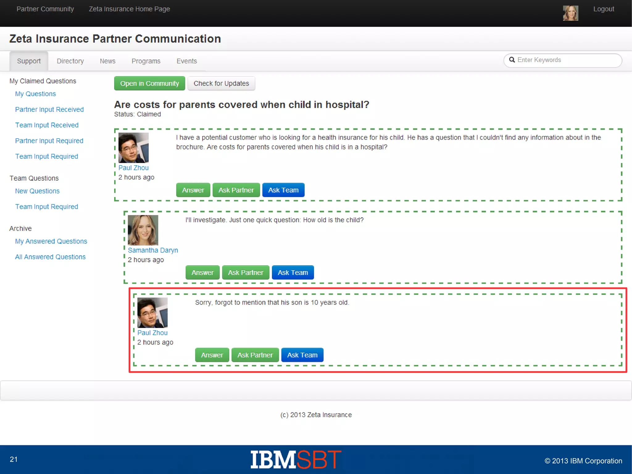 21

© 2013 IBM Corporation

 