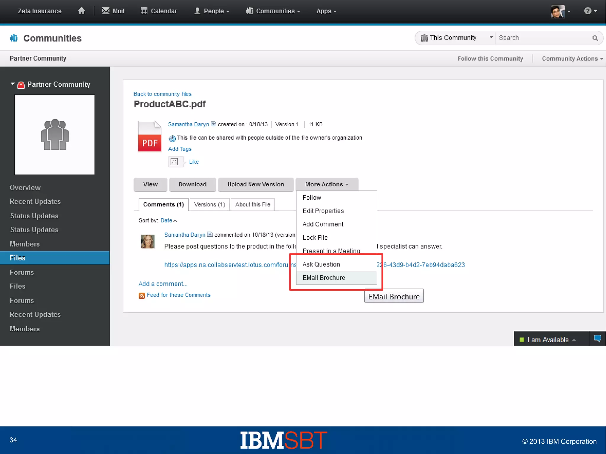34

© 2013 IBM Corporation

 