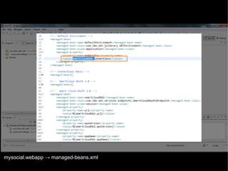 mysocial.webapp → managed-beans.xml
© 2013 IBM Corporation

 