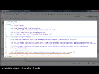 mysocial.webapp → index.html (head)
© 2013 IBM Corporation

 
