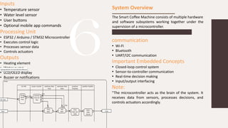 Design and Implementation of a Smart Coffee Machine Using Embedded ...