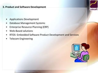 3. Product and Software Development



  •   Applications Development
  •   Database Management Systems
  •   Enterprise Resource Planning (ERP)
  •   Web-Based solutions
  •   RTOS- Embedded Software Product Development and Services
  •   Telecom Engineering
 
