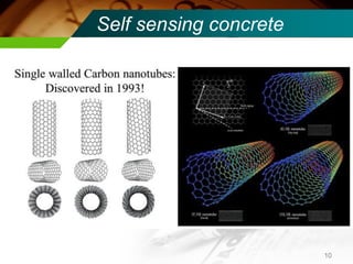 Self sensing concrete 
10  
