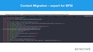 Content Migration – export for BFSI
 