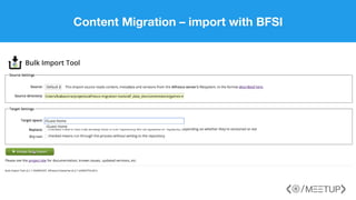 Content Migration – import with BFSI
 