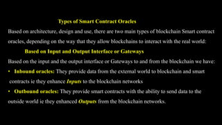 Smart contract and smart contract oracles | PPTX
