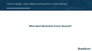 How to design, code, deploy and execute a smart contract
What about Blockchain Career Demand?
 