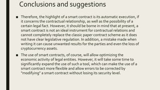 Smart contracts an innovative tool | PPTX