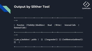 QuillAudit Smart contracts audit ppt - https://audits.quillhash.com
