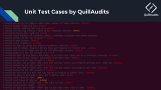 QuillAudit Smart contracts audit ppt - https://audits.quillhash.com