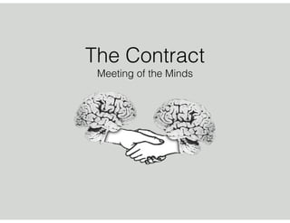 The Contract
Meeting of the Minds
 