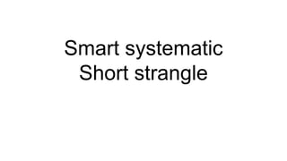 Smart systematic
Short strangle
 
