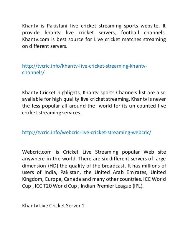khan tv live cricket streaming
