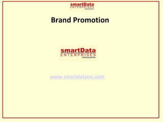 Brand Promotion
www.smartdatainc.com
 