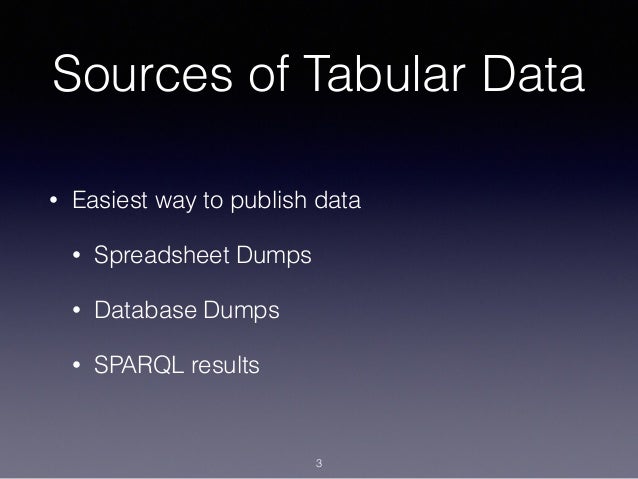 tabular data tabular data