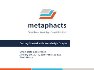 Getting Started with Knowledge Graphs
Smart Data Conference
January 30, 2017, San Francisco Bay
Peter Haase
 