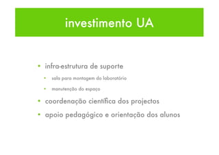 Apresentação lasb.sapo/ua - AveiroSmart Day