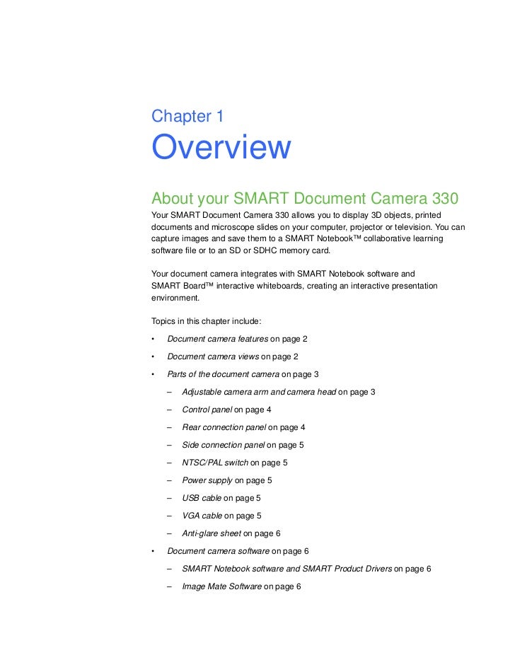Smart DC330 Document Camera Guide