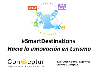Juan José Correa - @jjcorrea
CEO de Conzeptur
#SmartDestinations
Hacia la innovación en turismo
 