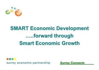 SMART Economic Development
    …..forward through
  Smart Economic Growth


                Surrey Connects
 
