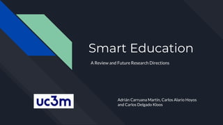 Smart Education
Adrián Carruana Martín, Carlos Alario Hoyos
and Carlos Delgado Kloos
A Review and Future Research Directions
 