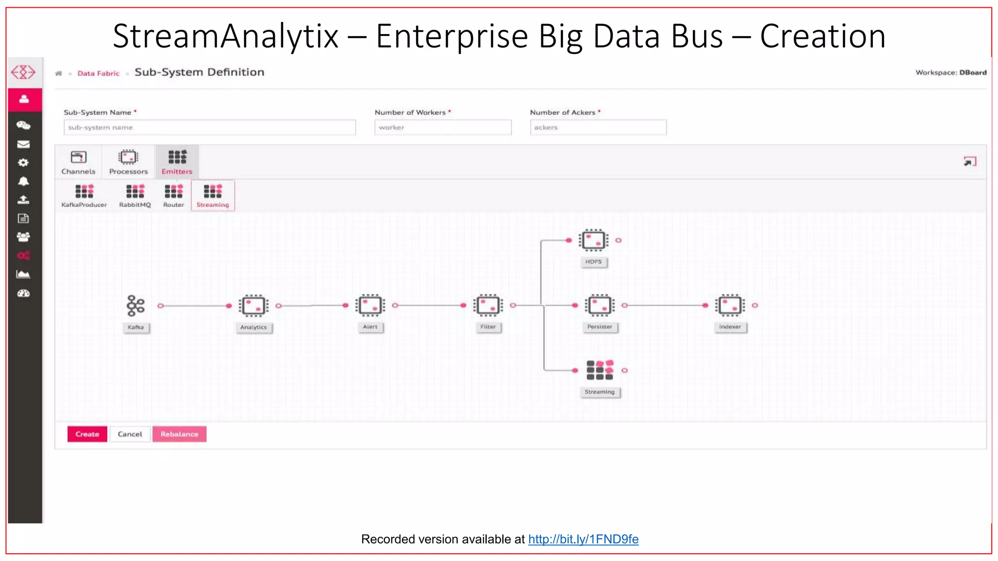 StreamAnalytix – Enterprise Big Data Bus – Creation
Recorded version available at http://bit.ly/1FND9fe
 
