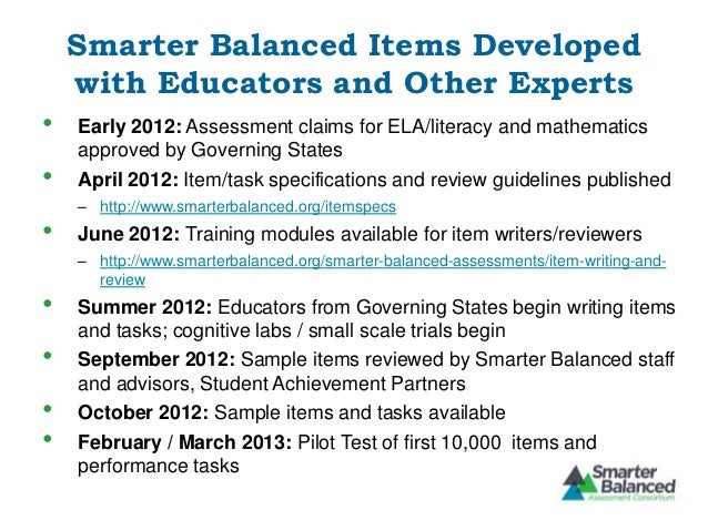 Smarter Balanced Sampleitems webinar smarter balanced sampleitems webinar