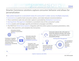 Agenda	
  



 IBM	
  introduc:on	
  to	
  Smarter	
  Commerce	
  


 How	
  Smarter	
  Commerce	
  cross-­‐channel	
  i...