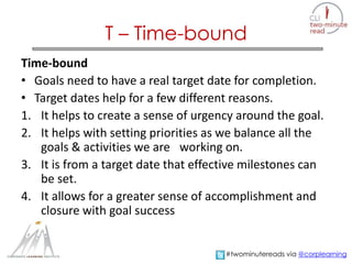 Time Based Goals Examples SMARTER Goals Defined | PPTX