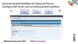 19
Generate Guided Workflow for Imported Process
Configure SAP server and run default guided workflow
 