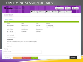 UPCOMING SESSION DETAILS
 