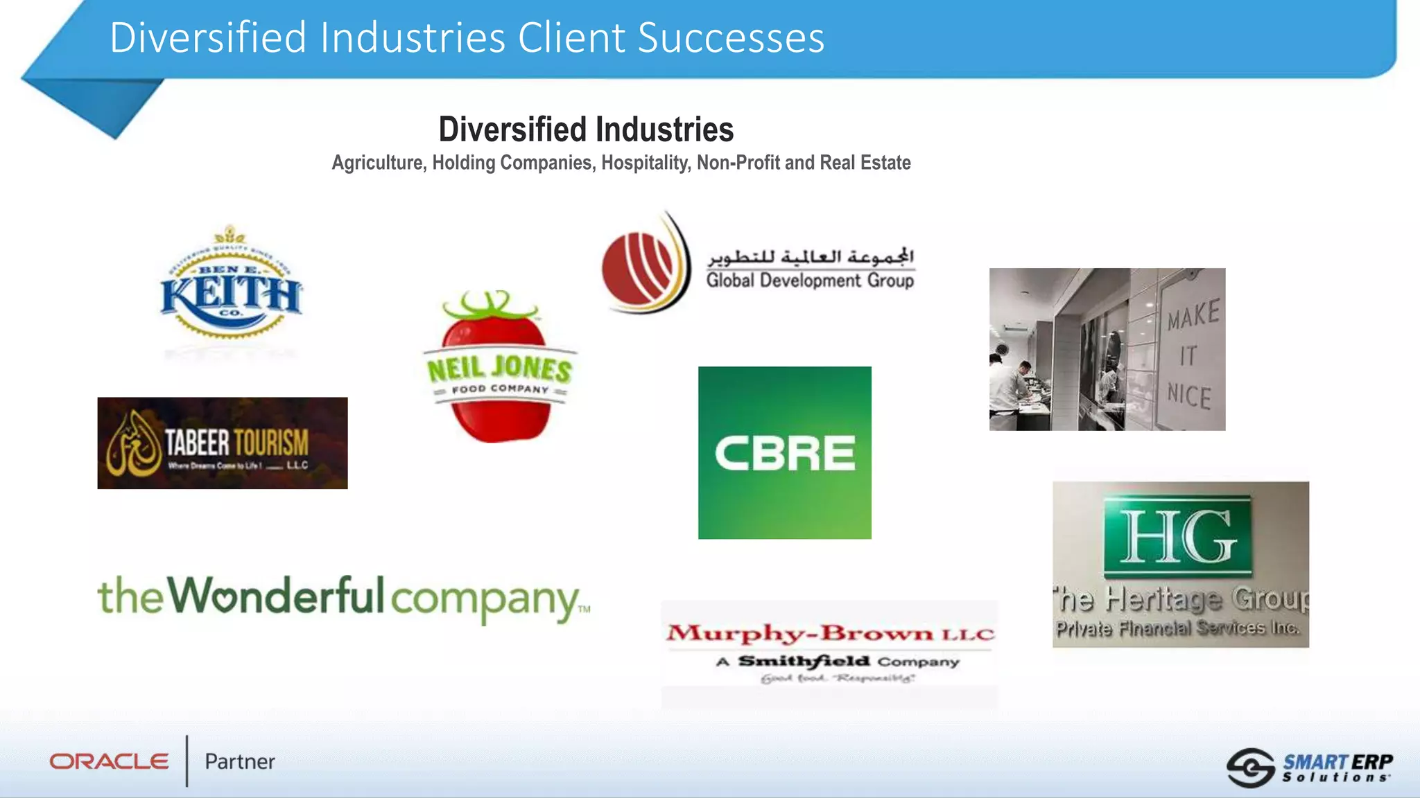 Diversified Industries Client Successes
Diversified Industries
Agriculture, Holding Companies, Hospitality, Non-Profit and Real Estate
 